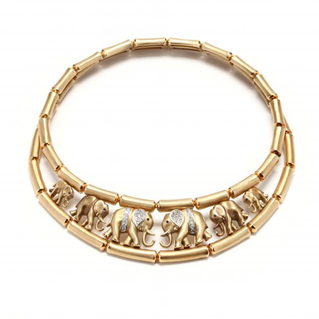 18kt-gold-and-diamond-elephant-motif-necklace