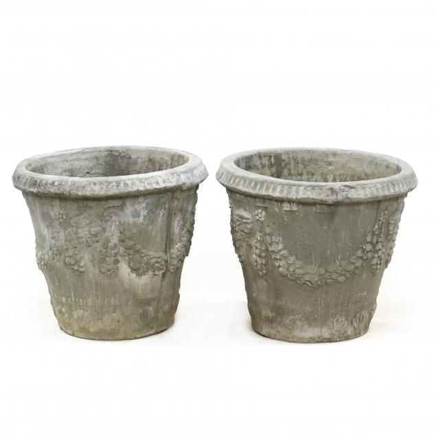 pair-of-vintage-cast-stone-garden-planters