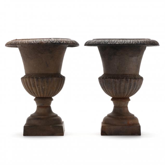 pair-of-small-classical-style-cast-iron-garden-urns