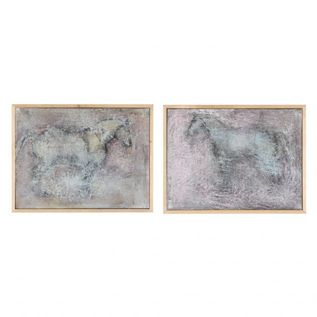 genevieve-cotter-american-1933-2017-untitled-two-horse-paintings