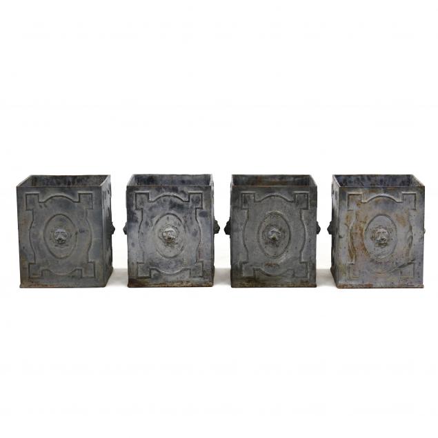 set-of-four-neoclassical-style-cubic-cast-iron-lion-planters