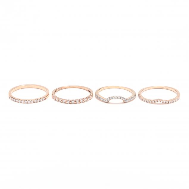 four-rose-gold-and-diamond-bands