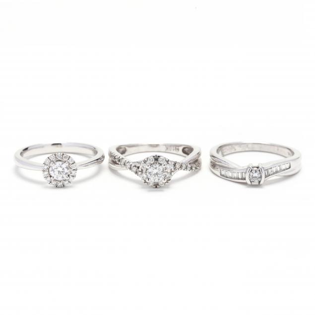 three-white-gold-and-diamond-rings