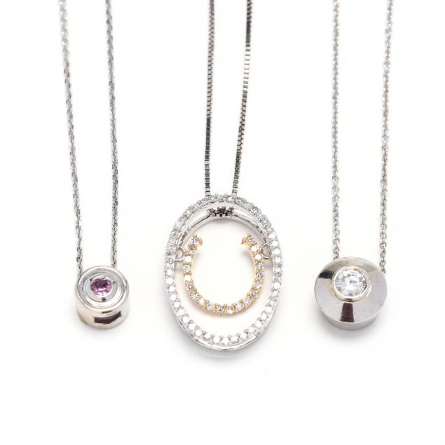 three-white-gold-and-gem-set-necklaces