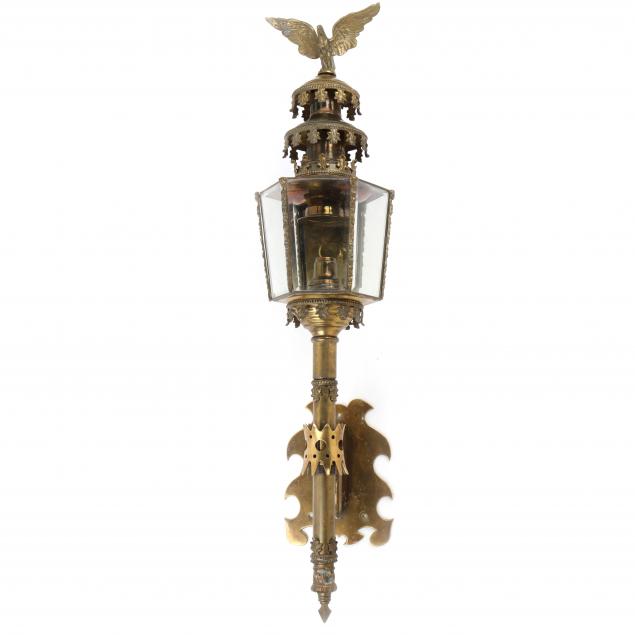 large-french-figural-brass-torchiere-wall-sconce