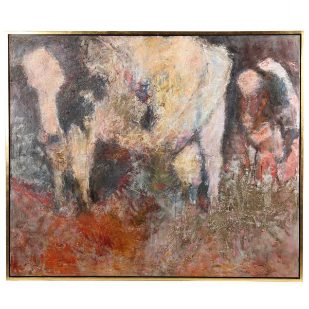 genevieve-cotter-american-1933-2017-i-cow-series-34-pink-cows-i