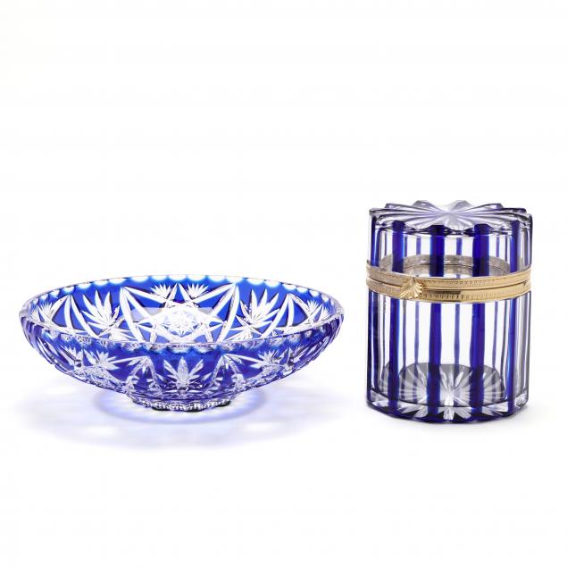 marbro-cut-glass-lidded-box-and-cobalt-cut-to-clear-center-bowl