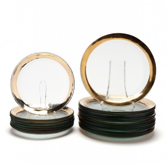 annie-glass-ca-set-of-20-gilt-glass-plates