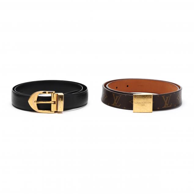 two-louis-vuitton-belts