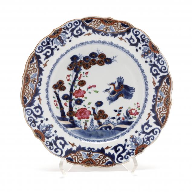 a-chinese-export-porcelain-bamboo-and-flora-plate