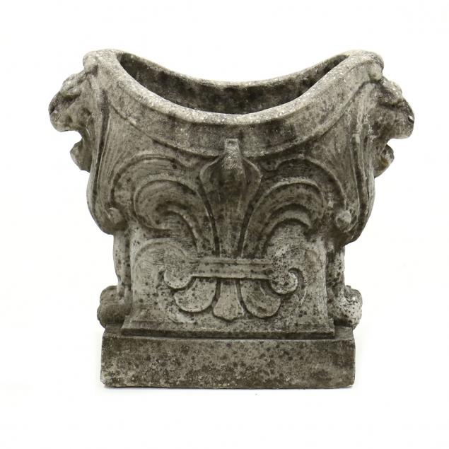 vintage-cast-stone-garden-urn-with-lions