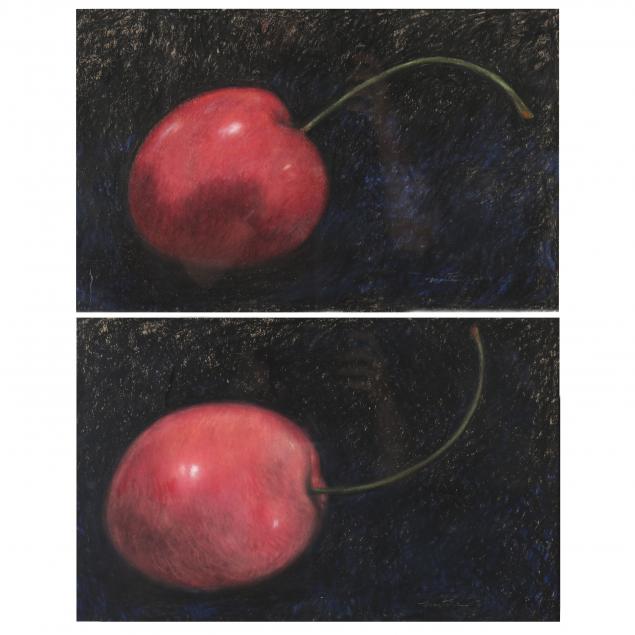 two-contemporary-pastel-still-life-paintings-with-cherries