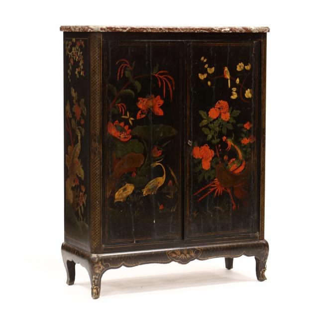 antique-french-marble-top-chinoiserie-storage-cabinet
