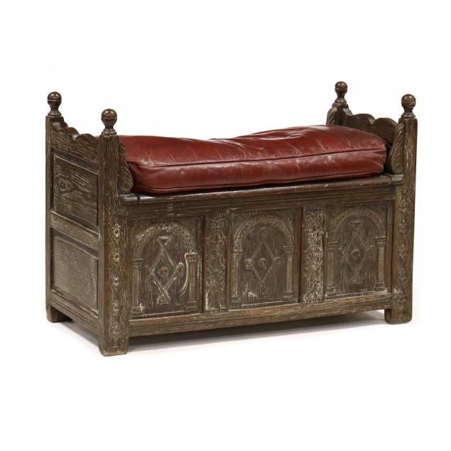 jacobean-style-carved-oak-diminutive-storage-bench