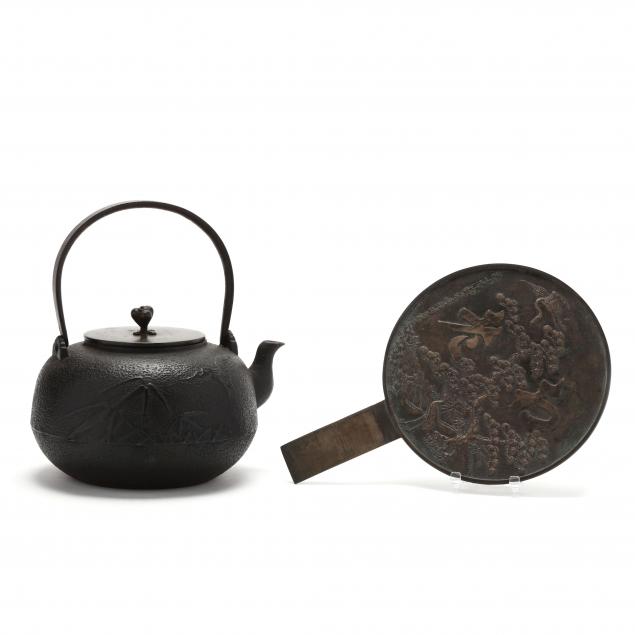 a-japanese-iron-kettle-and-bronze-mirror