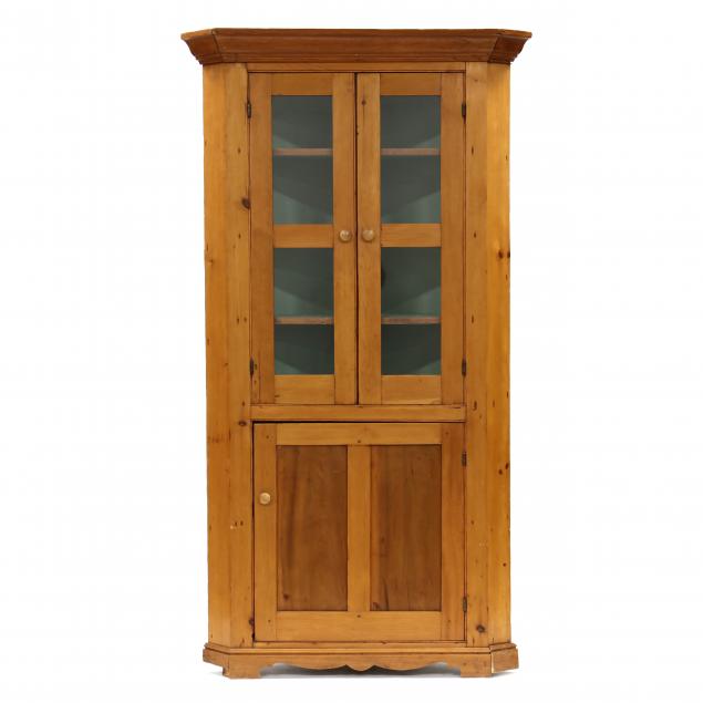 southern-pine-corner-cupboard