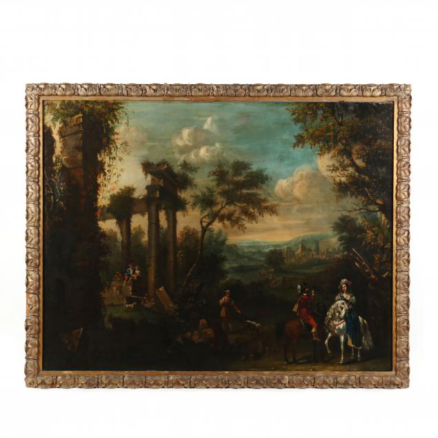 italian-school-18th-century-a-capriccio-scene-with-temple-ruins-and-elegant-figures