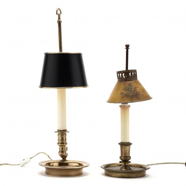 two-french-brass-chamberstick-bouillotte-lamps-with-tole-shades