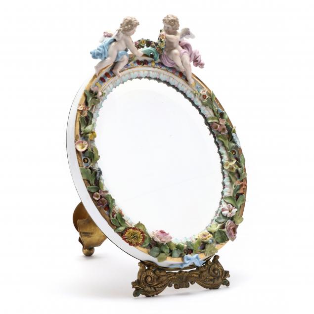 meissen-table-top-mirror-putti-and-floral-encrusted