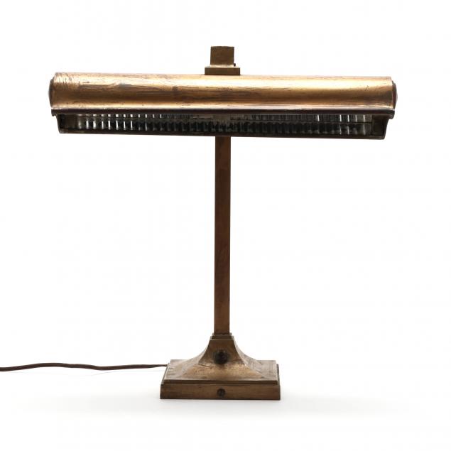 i-p-frink-industrial-design-copper-tone-metal-desk-lamp