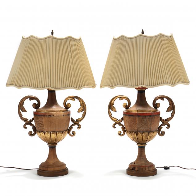 pair-of-parcel-gilt-wooden-urn-lamps