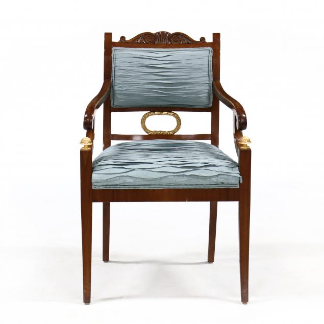 transitional-continental-mahogany-armchair