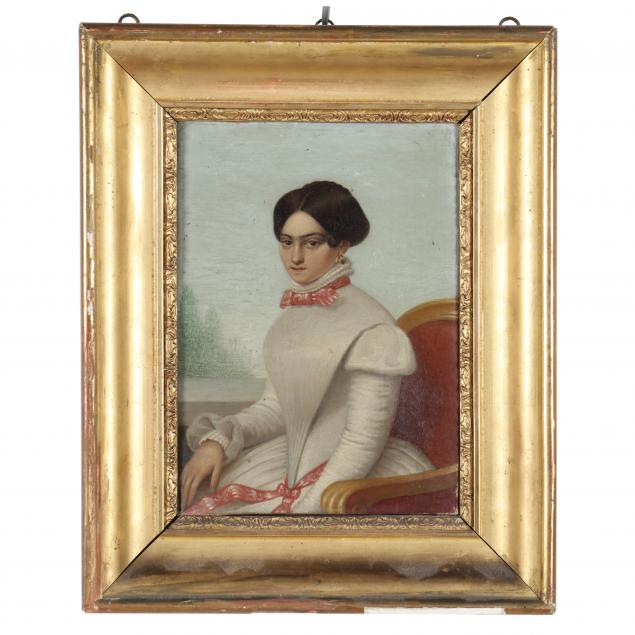continental-school-19th-century-portrait-of-a-woman-in-white