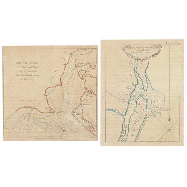 two-rare-maps-of-southeastern-colonial-ports