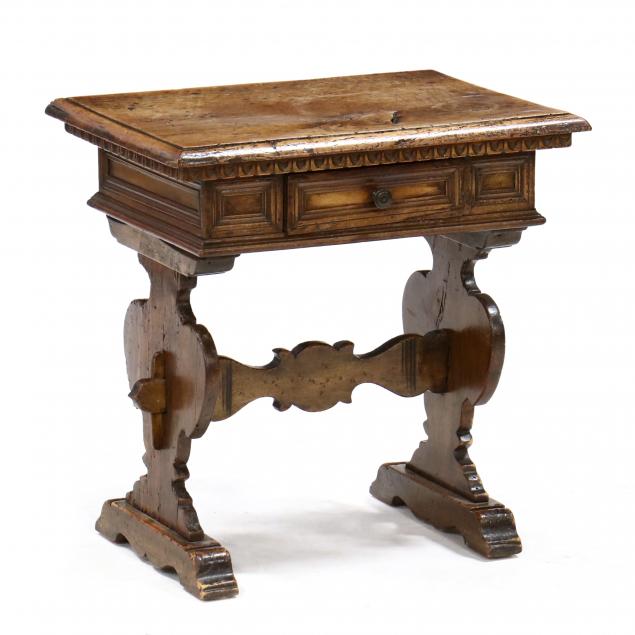 italian-walnut-relief-carved-low-side-table