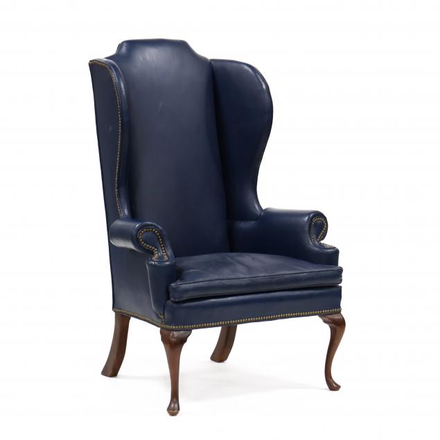queen-anne-style-leather-upholstered-easy-chair