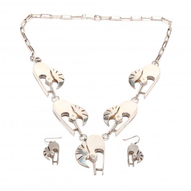 silver-kokopelli-motif-necklace-and-earrings-walter-vandever
