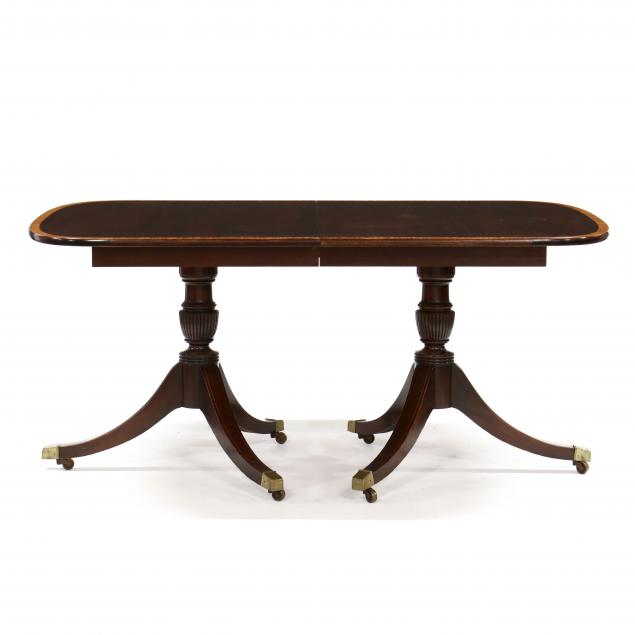 federal-style-inlaid-mahogany-double-pedestal-dining-table