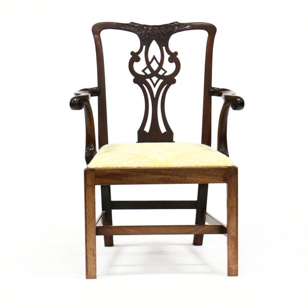 english-chippendale-mahogany-carved-armchair