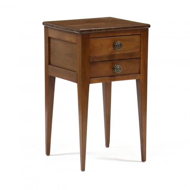 southern-federal-walnut-two-drawer-side-table
