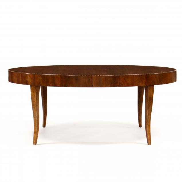 italian-provincial-style-inlaid-mahogany-oval-dining-table
