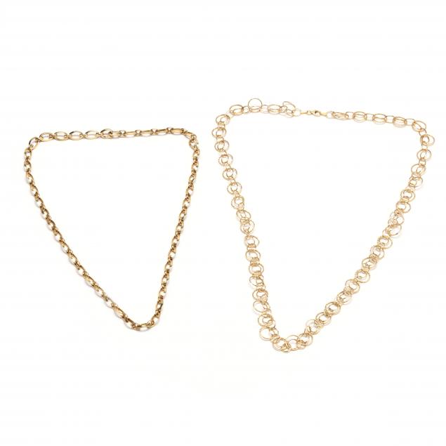 two-yellow-gold-necklaces