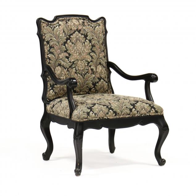 highland-house-oversized-ebonized-italian-style-armchair