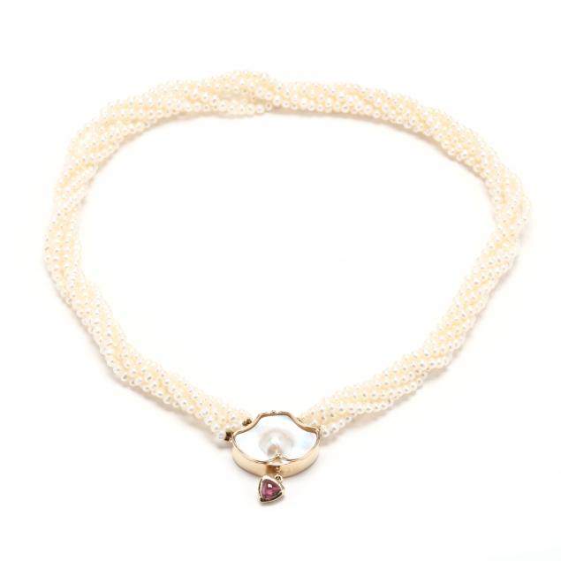 gold-pearl-and-gem-set-torsade-necklace