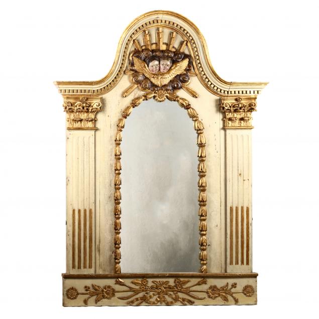 large-antique-continental-carved-and-painted-mirror