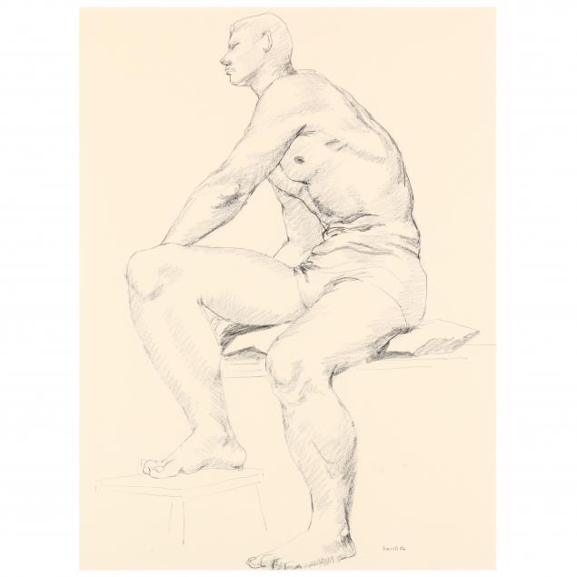 claude-howell-american-1915-1997-seated-nude