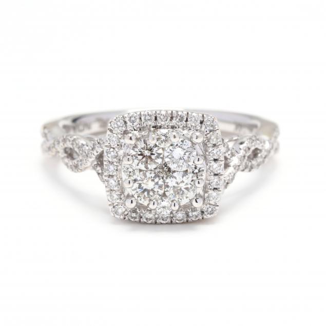 white-gold-and-diamond-cluster-ring