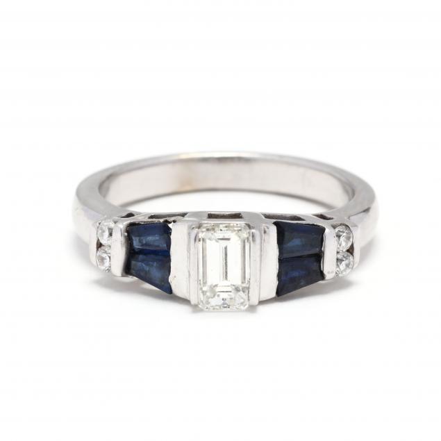 white-gold-diamond-and-sapphire-ring