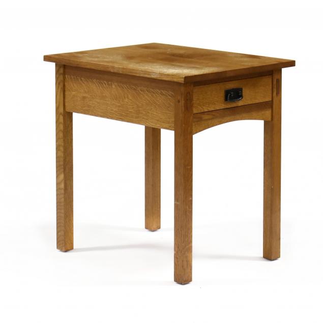 stickley-mission-oak-one-drawer-side-table