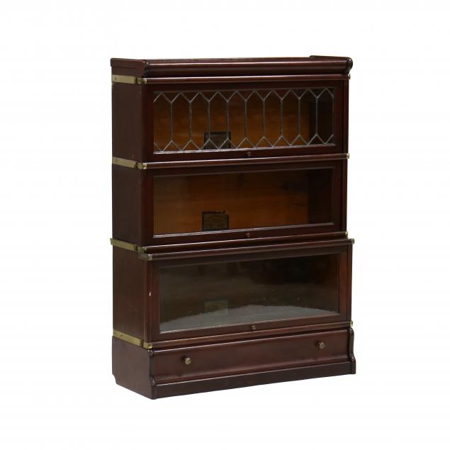 globe-wernicke-leaded-glass-and-mahogany-barrister-bookcase