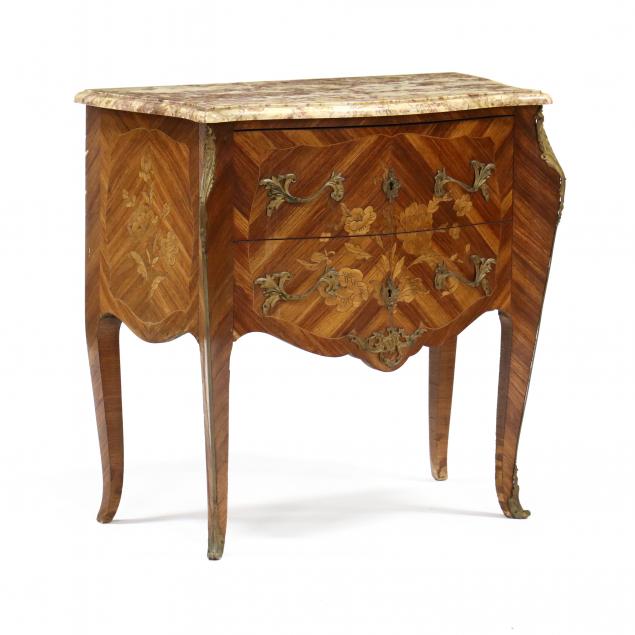 french-diminutive-marble-top-and-inlaid-kingwood-commode