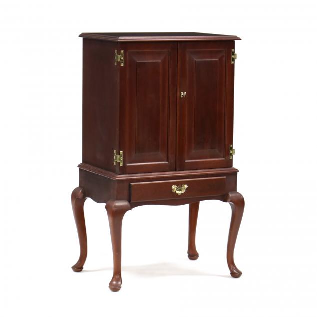 bench-made-queen-anne-style-mahogany-lingerie-cabinet