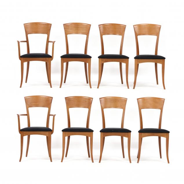 a-sibau-eight-modern-cherry-dining-chairs
