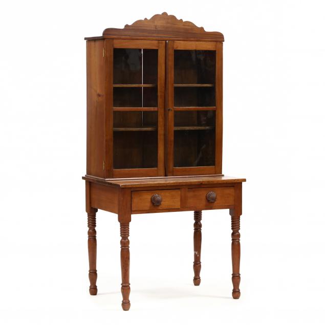 southern-sheraton-diminutive-walnut-step-back-bookcase