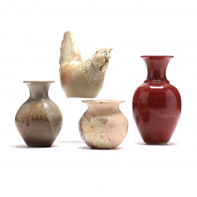 four-pieces-of-phil-morgan-nc-pottery