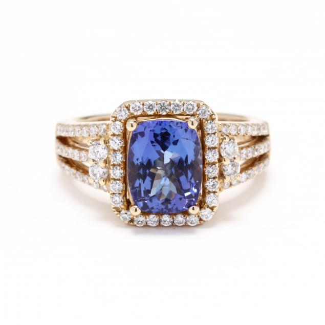 yellow-gold-tanzanite-and-diamond-ring